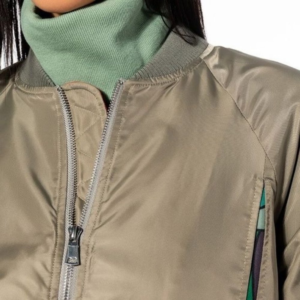 Miz Catching Flights: Olive Poncho Bomber - Picture 4 of 17